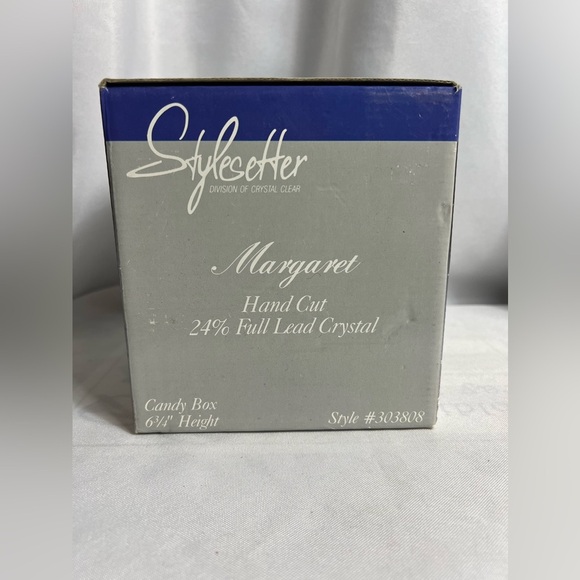 Stylesetter Margaret 24% Lead Crystal Candy Box Germany w/ Box 6.75” - Picture 10 of 10